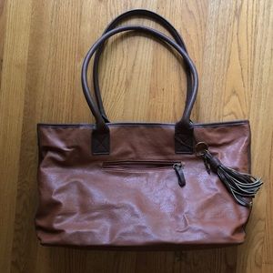 Brown Faux Leather Purse